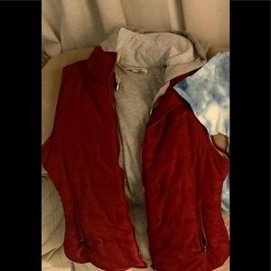 Charlotte Russe Vest, with built in grey hood.